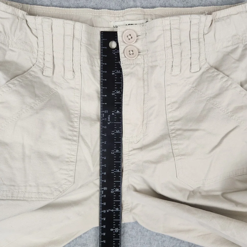 Vanilla Star Girls Tan‎ Khaki Cargo Pants Sz 14 Adjustable Waist Utility Stretch